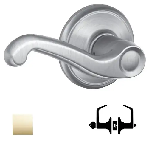 F51A Flair Keyed Entry Lever Lock, Bright Polished Brass