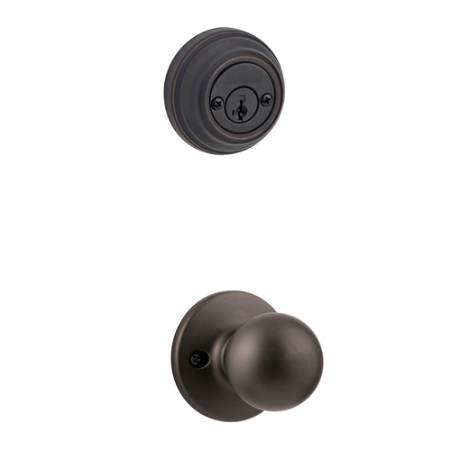 Polo Knob Interior Double Cylinder Handleset Trim Venetian Bronze