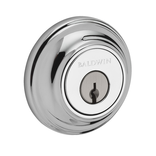 Traditional Round Reserve Deadbolt Polished Chrome