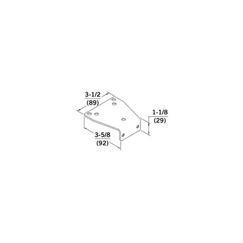 DORMA P89689 8900 Series Closer PA Soffit Bracket, Aluminum Painted