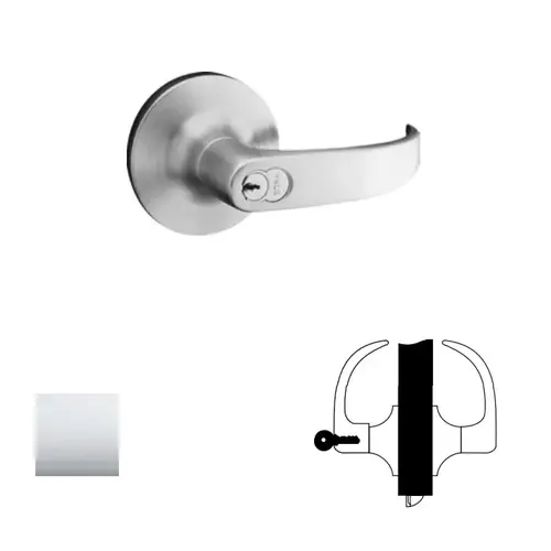 5400LN Series Heavy Duty Lever lock, Bright Polished Chrome