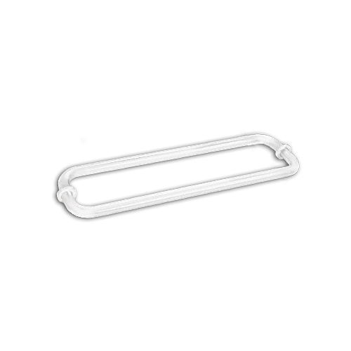 White 12" BM Series Back-to-Back Tubular Towel Bars With Metal Washers