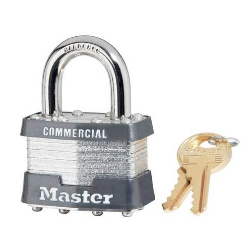 Laminated Steel Padlock White