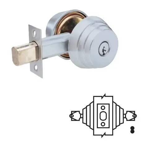 E Series Grade 2 Deadbolt Satin Chrome