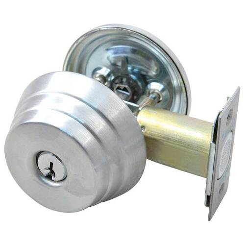 E Series Grade 2 Deadbolt Satin Chrome