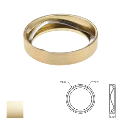 Cylinder Collar Bright Polished Brass