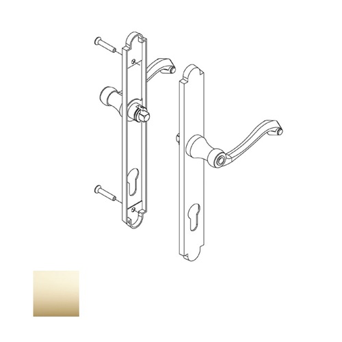 2750B Entrance Cylinder x Turnpiece Lever Mortise Lock Bright Polished Brass