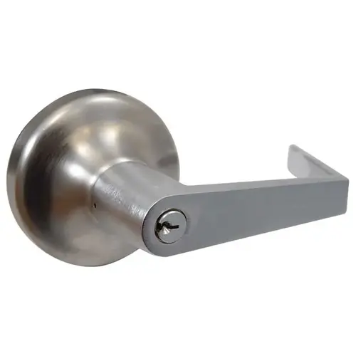 Exit Device Trim, Lever By Rose Satin Chrome