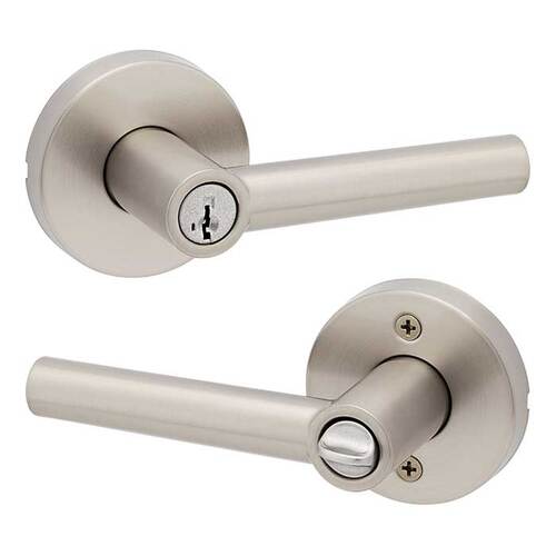 Milan Keyed Entry Lever Satin Nickel