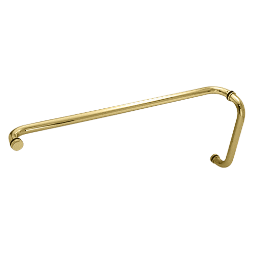 Brass 12" x 28" Back-to-Back Straight Combination Push and Pull Handle Set