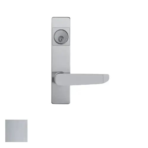 08BN Narrow Lever Trim Satin Aluminum Clear