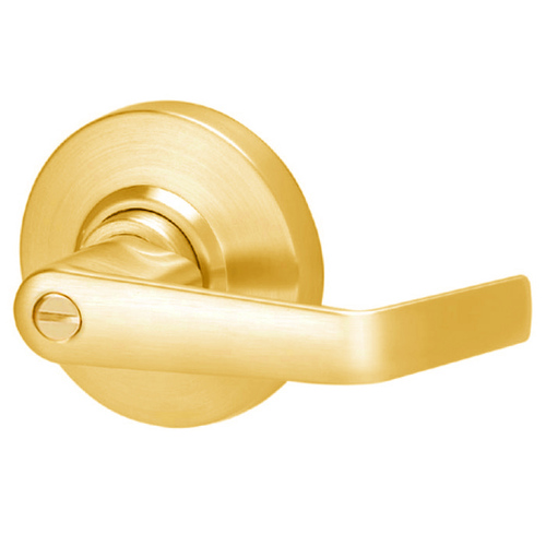 ALX40 Saturn Bath/Bedroom Privacy Lock Bright Polished Brass