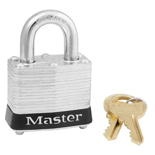 Laminated Steel Padlock Black