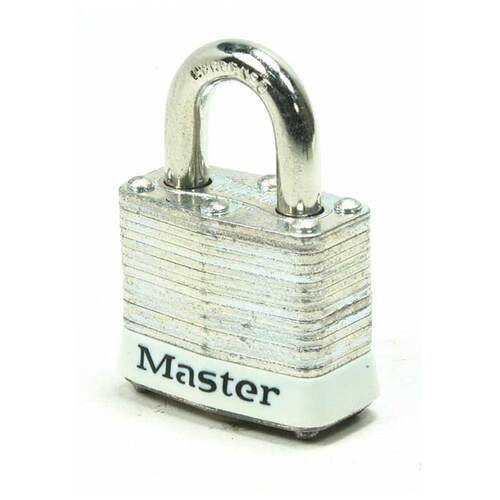 Laminated Steel Padlock White