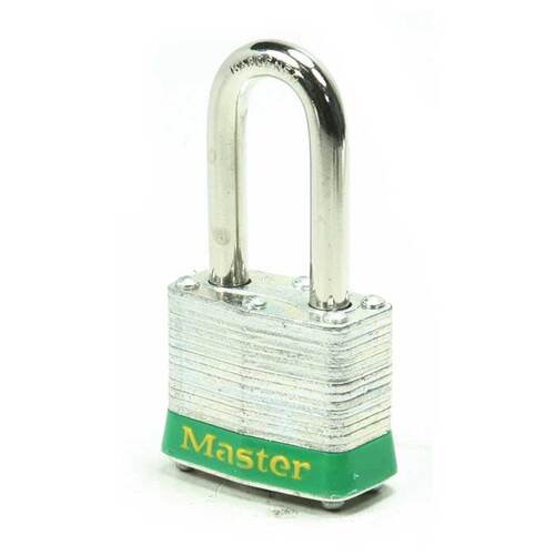 Laminated Steel Padlock Green