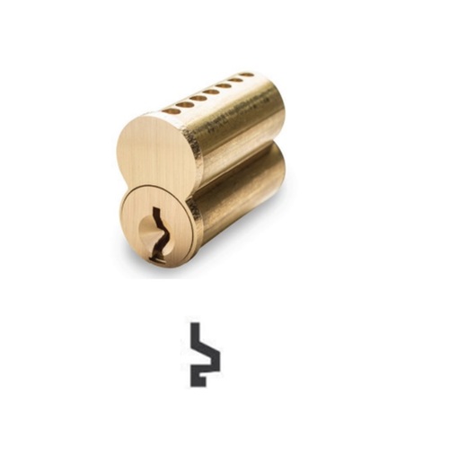 Uncombinated SFIC 7-Pin Core Satin Brass