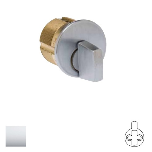 Mortise Turn Knob Cylinder Bright Polished Chrome