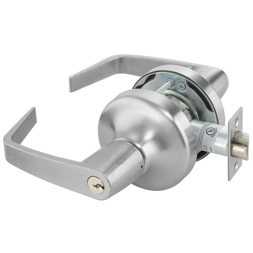 Entry Augusta Lever Grade 1 Cylindrical Lock Satin Chrome Finish