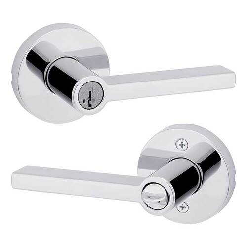 Halifax Keyed Entry Lever Bright Polished Chrome