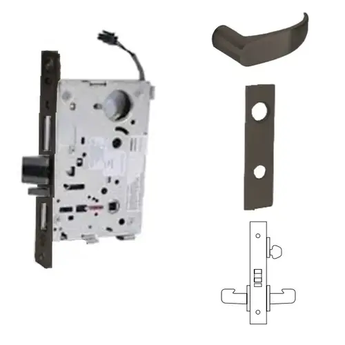 RX-8270-24V Electrified Single Cylinder Mortise Lock Oil Rubbed Dark Bronze