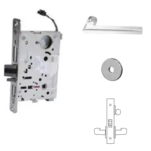 RX-8271-12V Electrified Single Cylinder Mortise Lock Satin Chrome