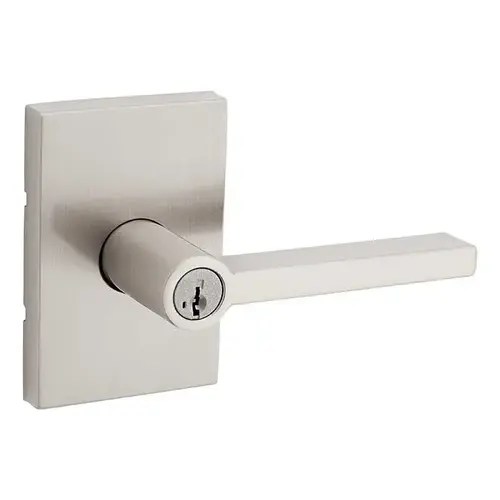 Halifax Keyed Entry Lever Satin Nickel