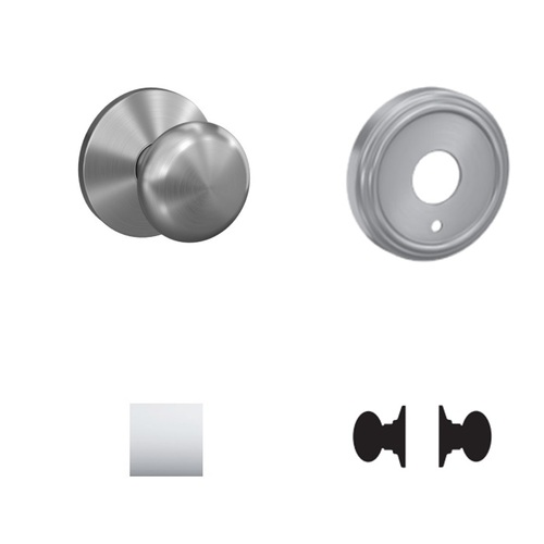 FC172 Custom Non-Turning Knob Set Bright Polished Chrome