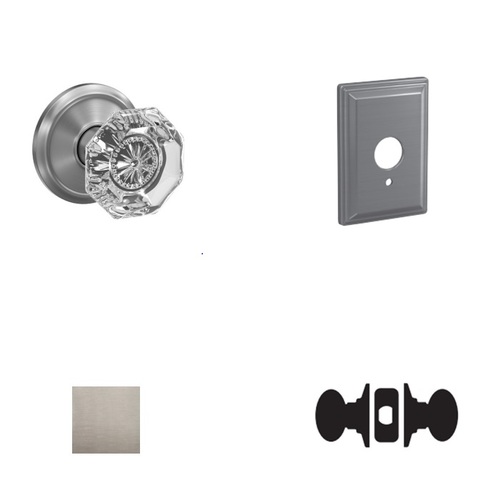 FC21 Custom Combined Passage-Privacy Knob Set Satin Nickel