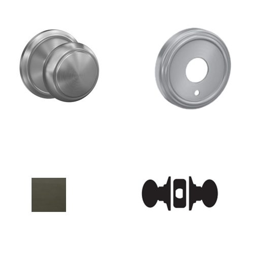 FC21 Custom Combined Passage-Privacy Knob Set Aged Bronze