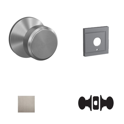 FC21 Custom Combined Passage-Privacy Knob Set Satin Nickel