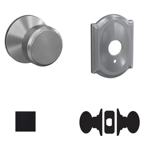 FC21 Custom Combined Passage-Privacy Knob Set Matte Black