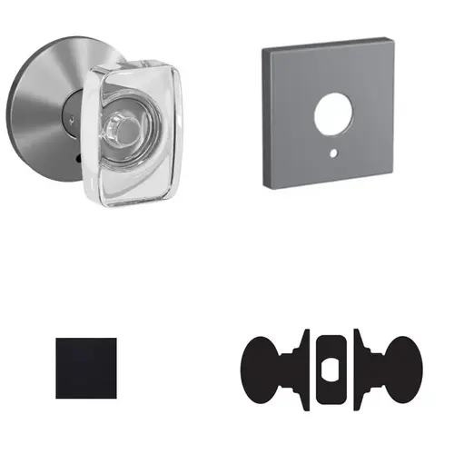 FC21 Custom Combined Passage-Privacy Knob Set Matte Black