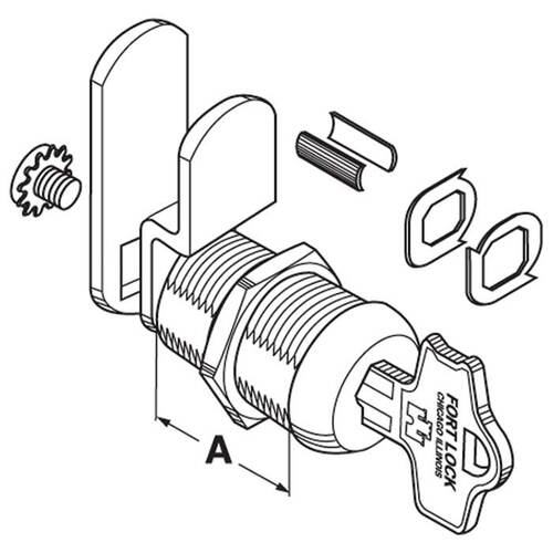 CompX Fort MFW29058-KA3012 29000 Series Cam Lock