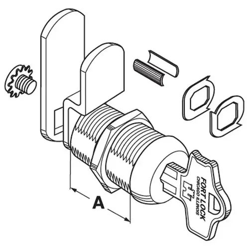 CompX Fort MFW29058-KA3012 29000 Series Cam Lock