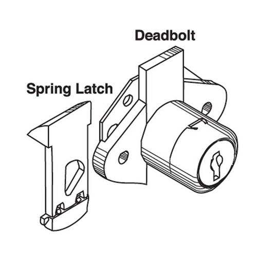 23000 Series Drawer Lock Bright Polished Brass