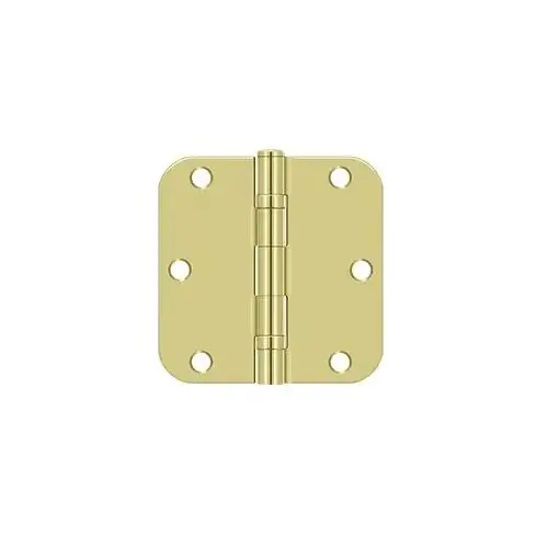 Residential Steel Hinge Bright Polished Brass