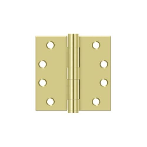 Commercial Steel Hinge Bright Polished Brass