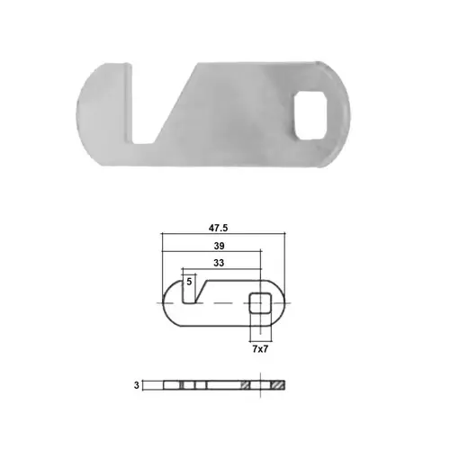 Protec2 Hooked cam A47.5 B39.5 C33