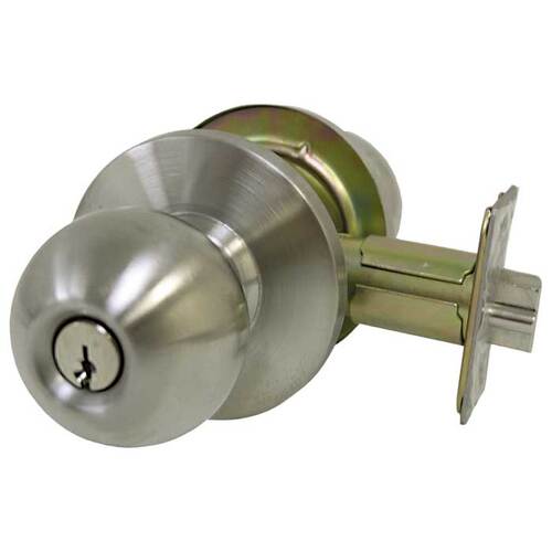 PLS K253-32D-2-3/8 Grade 2 Entry Knob Lock Satin Stainless Steel