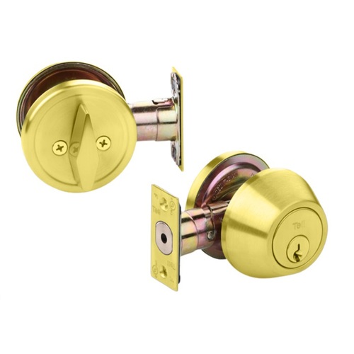 DB2060 Single Cylinder Deadbolt Bright Polished Brass