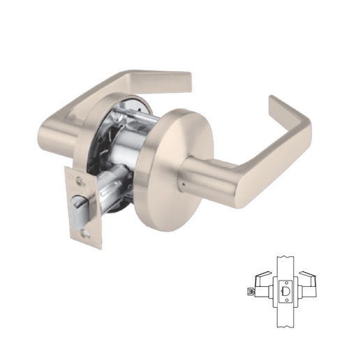 C570 Classroom Lever Lockset Satin Nickel