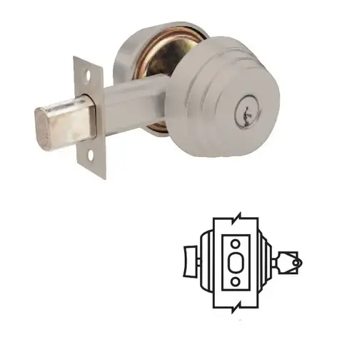 E Series Grade 2 Deadbolt Satin Nickel