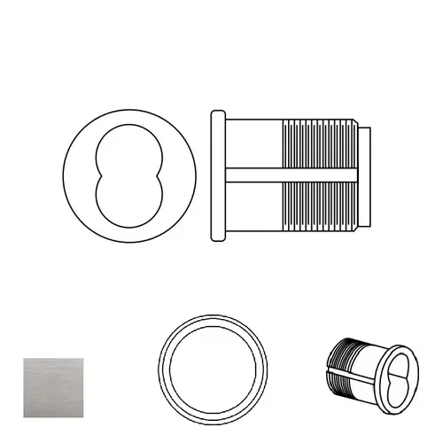 Mortise IC shell only, Satin Chrome