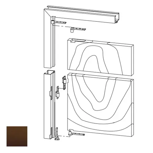 3/4" Offset Side Jamb Pivot Set, Oil Rubbed Dark Bronze