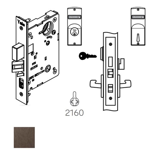 Mortise Lever Body, 8867FL, Dark Oxidized Satin Bronze