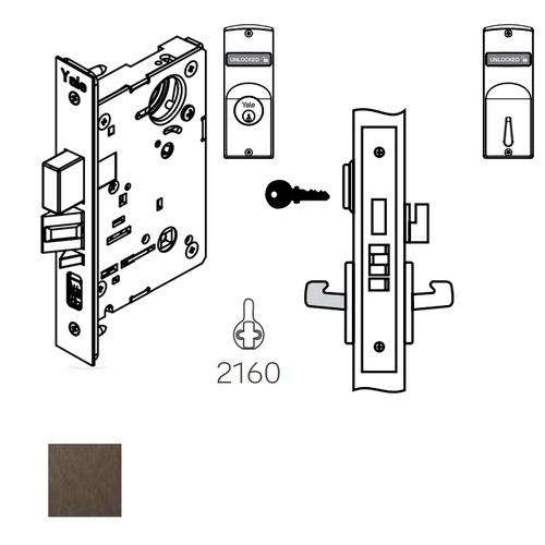 Mortise Lever Body, 8832FL, Dark Oxidized Satin Bronze