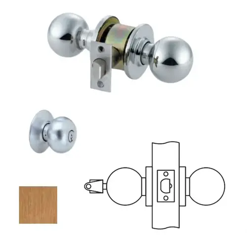 MK Series Cylindrical Knob Locks Satin Bronze