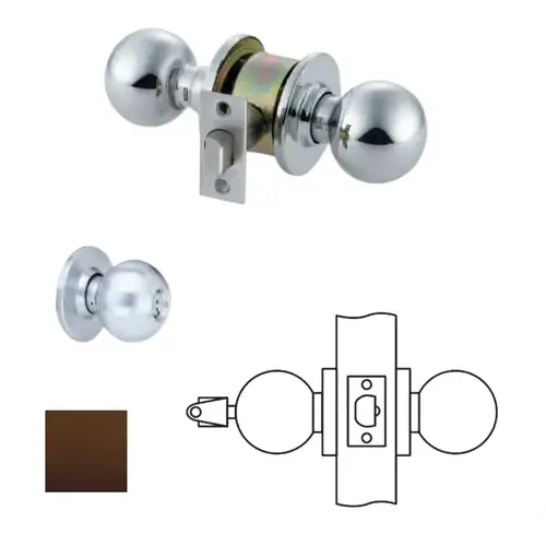 MK Series Cylindrical Knob Locks Oil Rubbed Dark Bronze