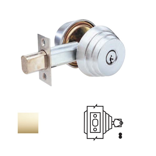 E Series Grade 2 Deadbolt Bright Polished Brass