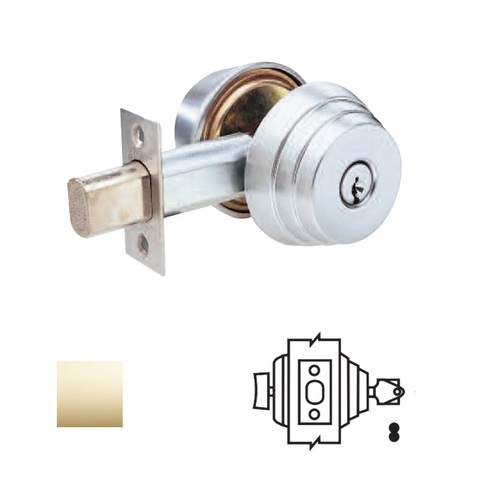 E Series Grade 2 Deadbolt Bright Polished Brass